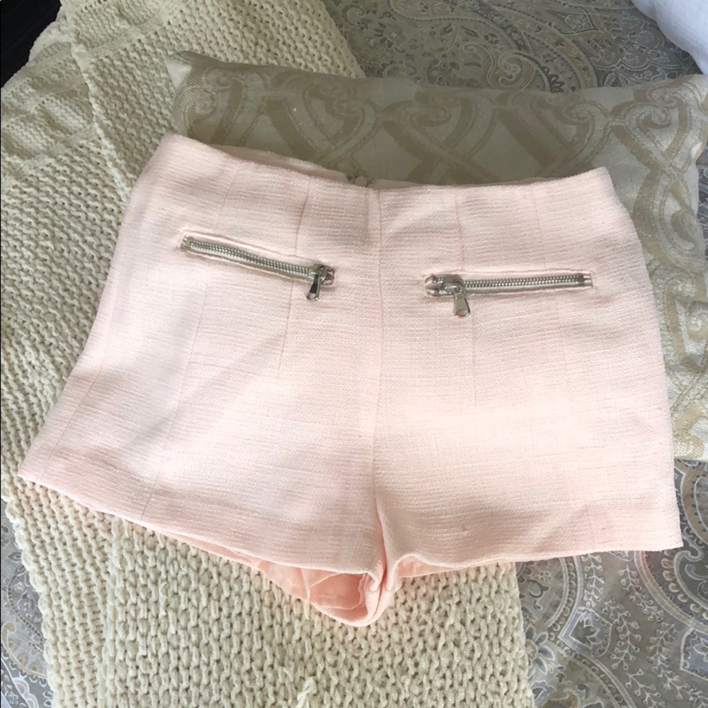 F21 Zipper Love Pink Shorts